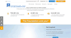 Desktop Screenshot of foundationfuturegenerations.org