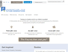 Tablet Screenshot of foundationfuturegenerations.org